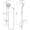 душевой гарнитур ideal standard ideal rain evo round l3 b2620aa хром