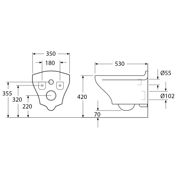 унитаз подвесной gustavsberg estetic gb1183300s5030 черный с сиденьем микролифт