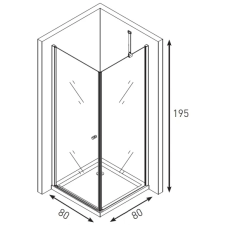 душевой уголок 80x80 см berges dea 061010 прозрачное