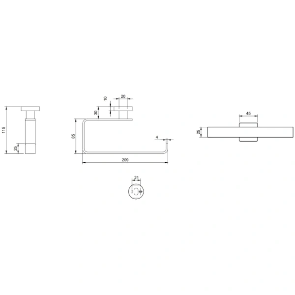 Кольцо для полотенец Villeroy & Boch Elements-Striking TVA15200500064