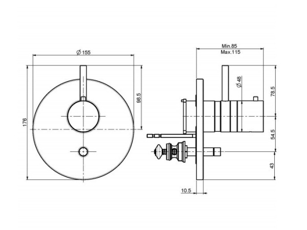 смеситель для душа fima carlo frattini fimatherm f4039x2cr термостат хром