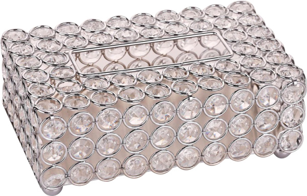 Диспенсер для салфеток Kassatex Crystal Round CRD-TH-SLV серебро