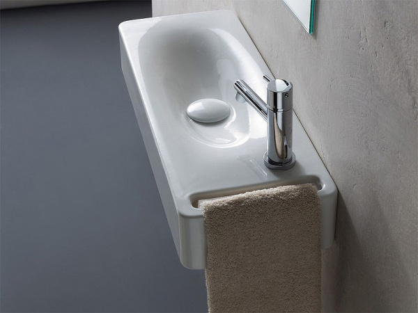 раковина подвесная 60 см scarabeo soft-hung-cube 1511, белая