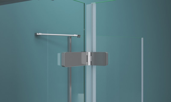 душевой уголок belbagno kraft 100х90 kraft-ah-22-100/90-c-cr-l профиль хром стекло прозрачное