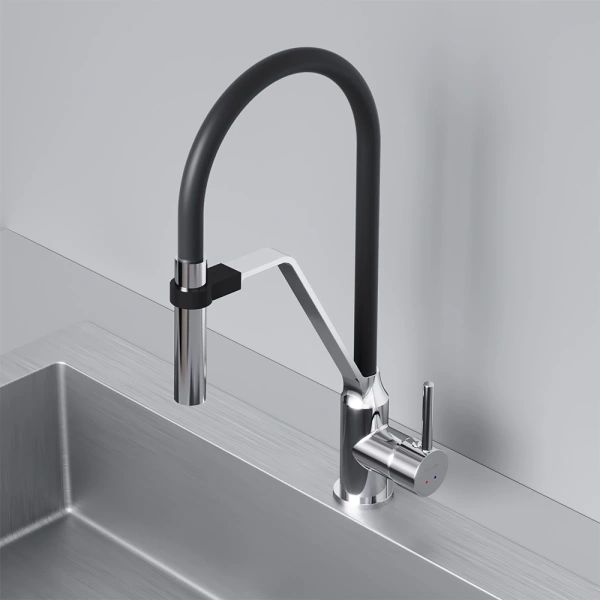 смеситель для кухни am.pm like f8013000 с гибким изливом