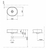 раковина toto nc lw760lb накладная, 51x42.5 см, белая