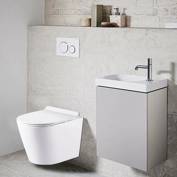 унитаз azario fonti az-402w подвесной, безободковый, с сиденьем микролифт, 53.5x36.5x31 см, белый