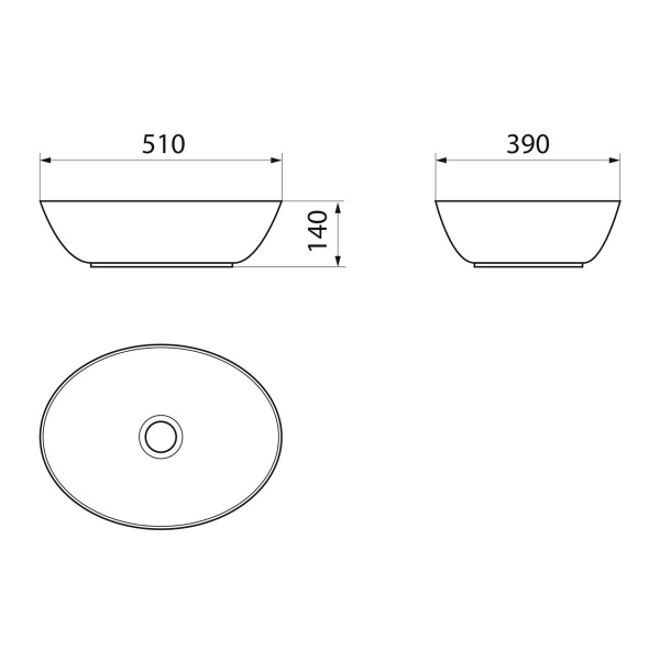 умывальник point артемида 51 pn43151wb овальный, белый