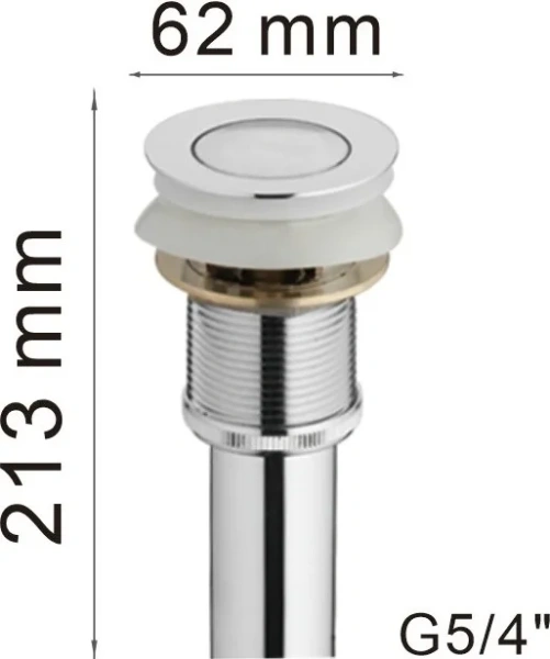 донный клапан haiba hb66-2 клик клак, хром