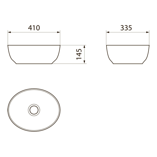 раковина накладная point сатурн 41 pn43902 овальная, белая