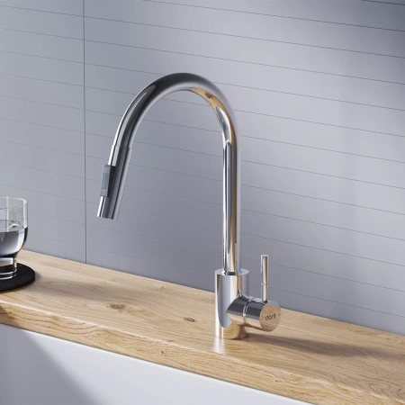 смеситель для кухни dorff logic d3007500 хром