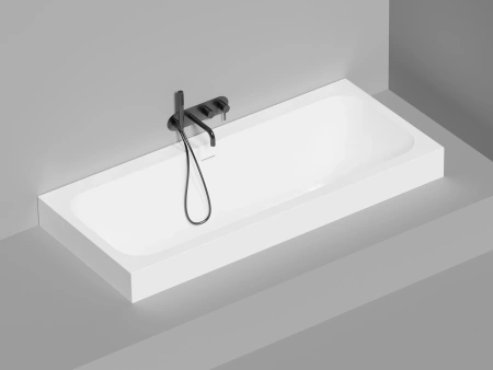 ванна из искусственного камня salini orlanda axis kit 103312g 180х80х60 см s-sense белый матовый