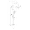 душевая система damixa option dx218092000 с термостатом, цвет хром