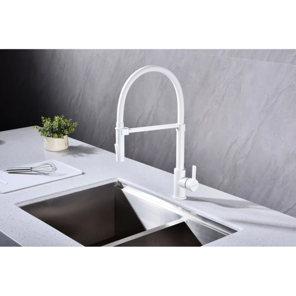 смеситель для кухни paulmark halt ha214021-431 белый