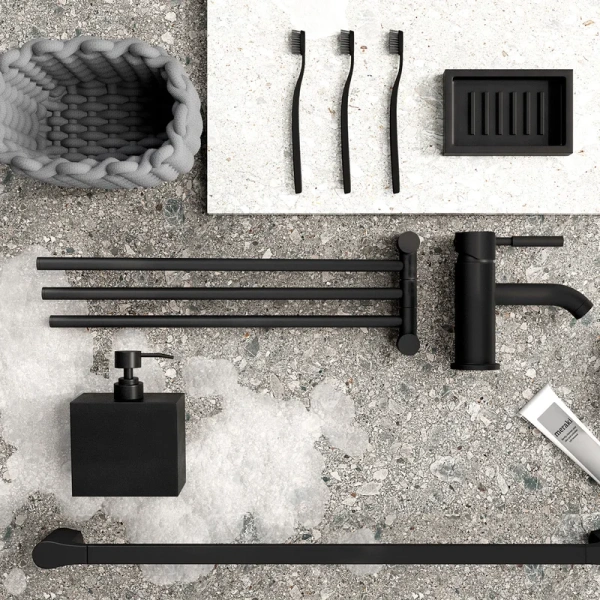 Дозатор для мыла WasserKRAFT Abens K-3799, 300 мл, черный матовый