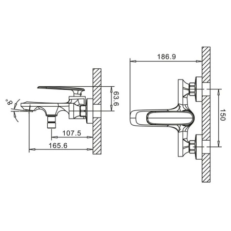смеситель для ванны belbagno gello gel-vasm-crm хром