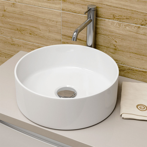 раковина накладная point виктория 41 pn43063 круглая, белая
