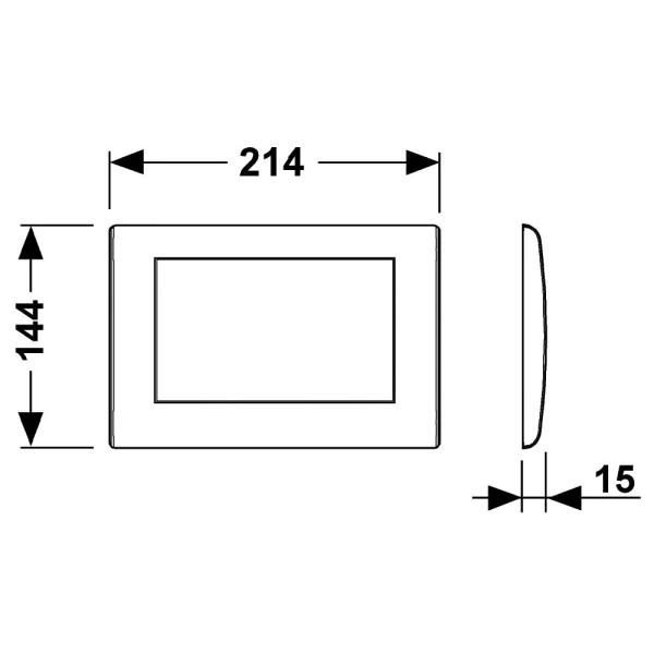 кнопка смыва tece teceplanus 9240310 для инсталляции, нержавеющая сталь