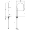 смеситель для кухни fima carlo frattini kitchen f7097cr, цвет хром