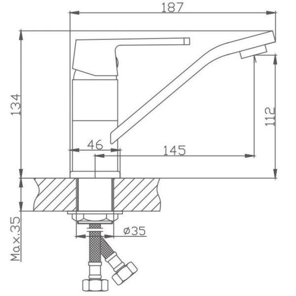 смеситель для кухни haiba hb45804-2 цвет белый \ хром