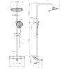 душевая система wonzon & woghand ww-b3069-mb 255 мм, с термостатом, черный матовый