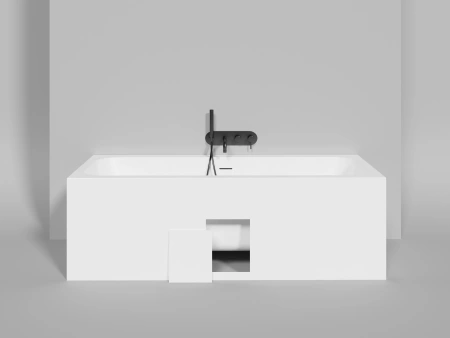 ванна из искусственного камня salini orlanda axis kit 103312g 180х80х60 см s-sense белый матовый