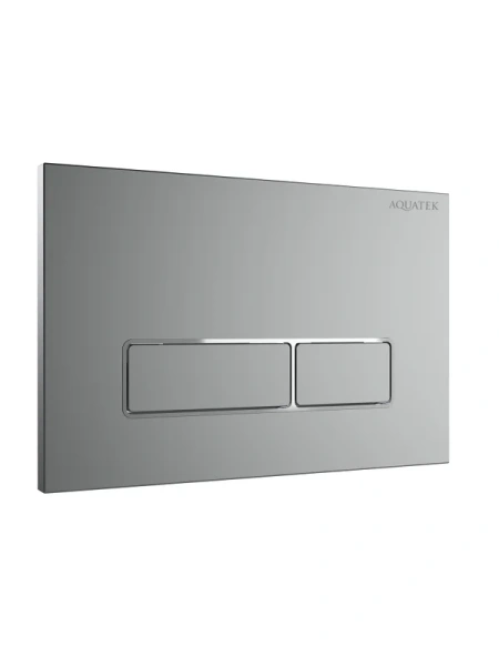 кнопка смыва для инсталляции aquatek kdi-0000063 для унитаза, абс-пластик, цвет матовый хром, ободок хром