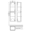 пенал подвесной, 40 см iddis edifice edi40d0i97, цвет темно-серый