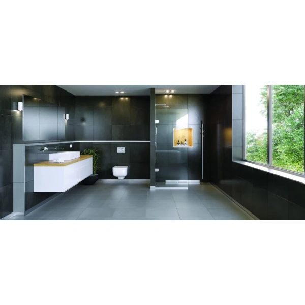 душевой лоток berges wall 600 091156 с решеткой хром глянец