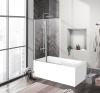 Шторка на ванну BelBagno UNO-V-2-100/150-C-Cr профиль хром, стекло прозрачное