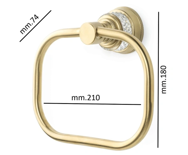 Полотенцедержатель кольцо Boheme Aura 10245-G золотой