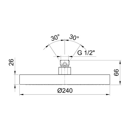 верхний душ fantini ø 24 см af/21 81 p6 8053 цвет matt british gold pvd