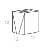 салфетница colombo design adj kleenex badj015-3009 настольная, 12x12хh12 см, бордо|коньяк