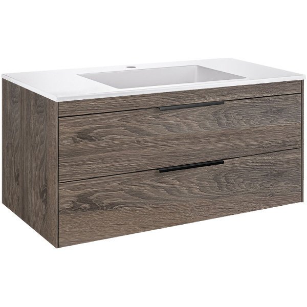 тумба под раковину vincea chiara 2d 100 vmc-2c2100ro подвесная r.oak