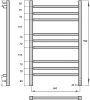 полотенцесушитель point вега pn71858 электрический, 50x80 см, хром