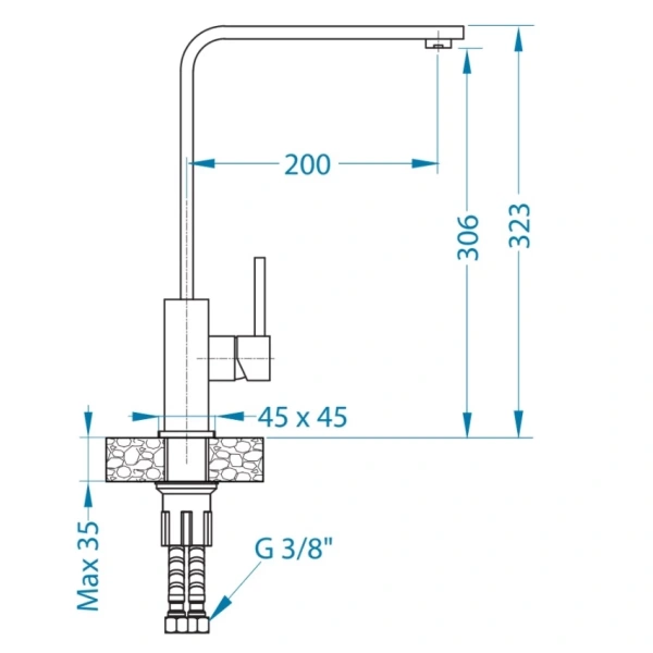 смеситель для кухни alveus jenny 1129062