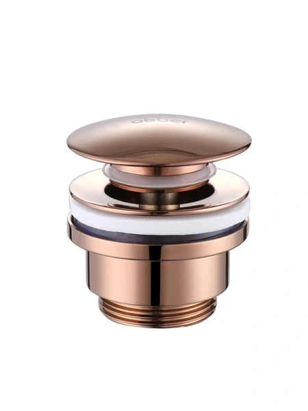 Донный клапан Abber AF0011RG для раковины, для раковины, универсальный, клик клак, розовое золото