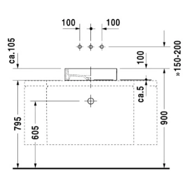 накладная раковина в ванную duravit starck 1 0387470028 47x47 см, белая