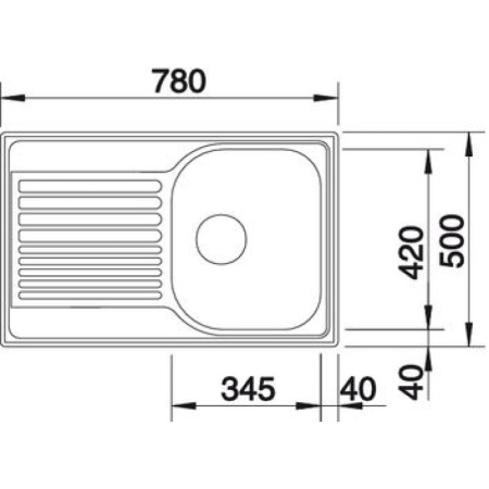 кухонная мойка blanco tipo 45 s 513441 compact сталь матовая