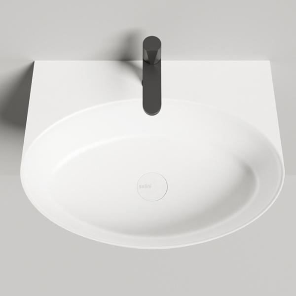 раковина 58х45 cм salini alda wall 02 140312g, мат-л: s-sense, цвет: белый глянцевый