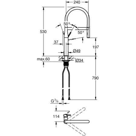 смеситель для кухни grohe essence new 30294000