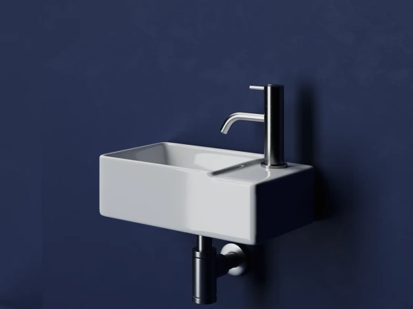 раковина ceramicanova element cn5045 подвесная, чаша слева, 39.5x22 см, белая