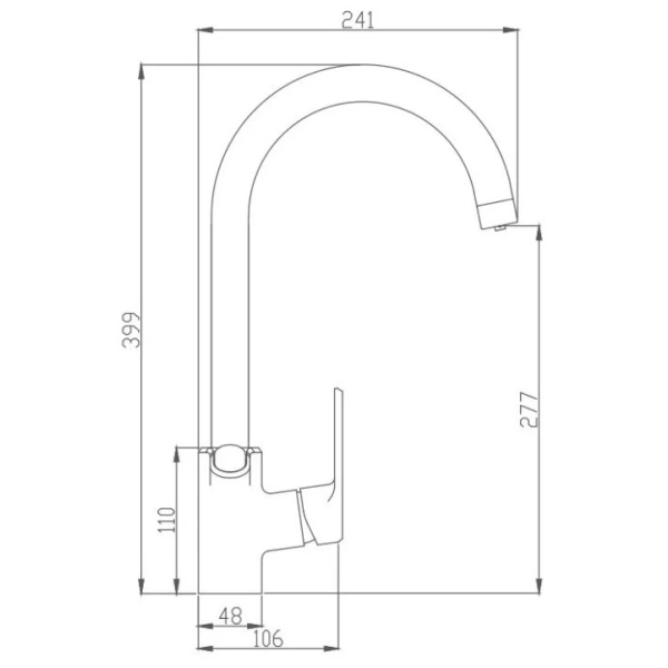 смеситель для кухни haiba hb76856 цвет хром
