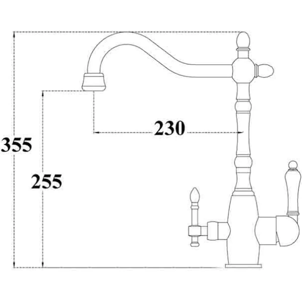смеситель для кухни zorg sanitary zr 312 yf-33