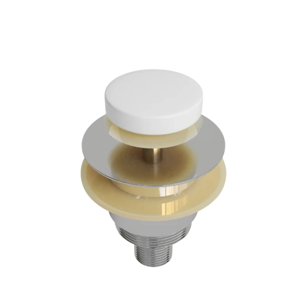 Донный клапан для раковины и ванны Salini D 403, глянцевый белый