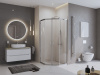 душевой уголок belbagno uno 100×100 uno-195-p-2-100-c-cr профиль хром, стекло прозрачное