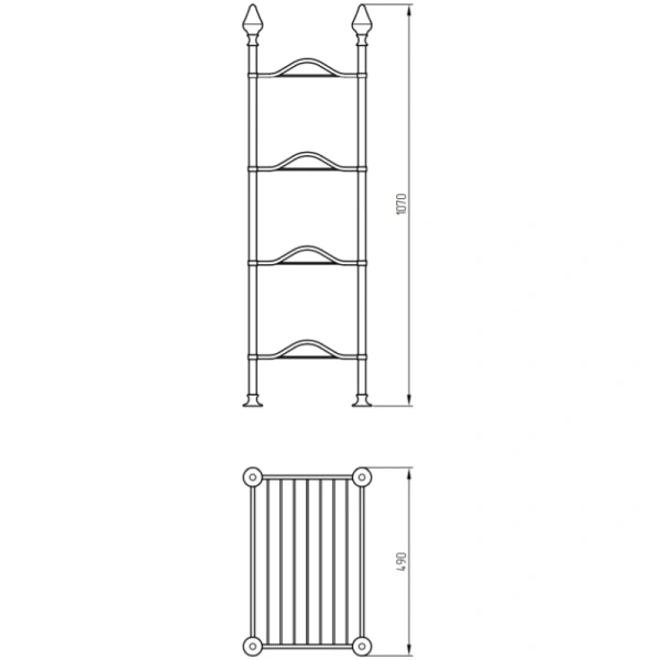 Напольная полка Migliore Mirella 26626 цвет бронза