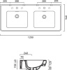 раковина catalano canova royal 1125cv00 125x54 см, двойная, белая