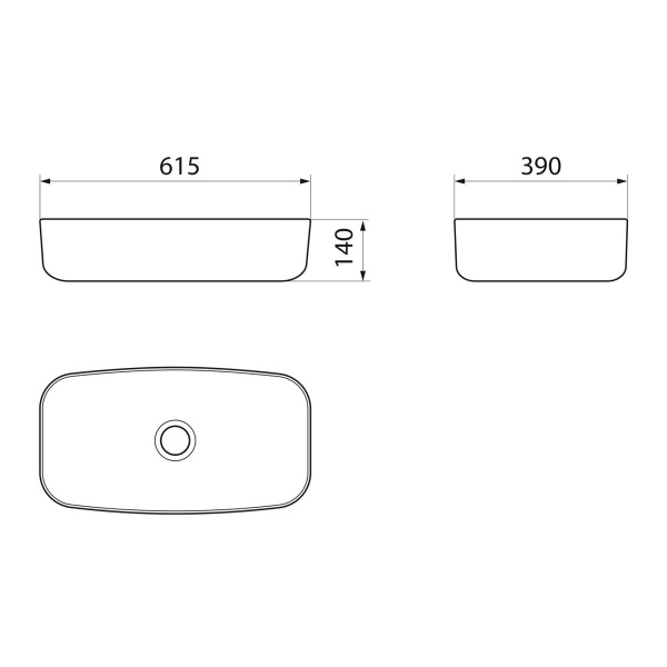 раковина накладная point веста 62 pn43702wb овальная, белая