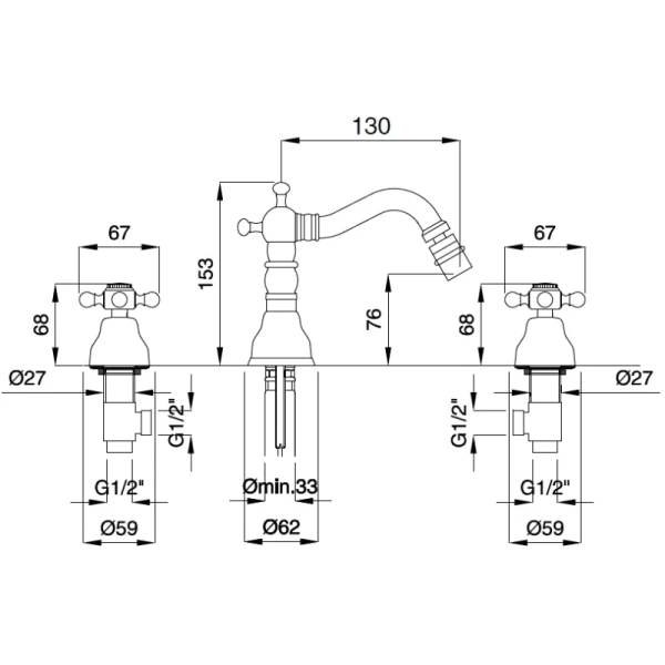 смеситель для биде migliore revival 19497 хром смеситель для биде migliore revival 19497 хром